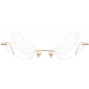 Vintage Luxury Metal Fra Fashion Women Glasses Sun Wings Men