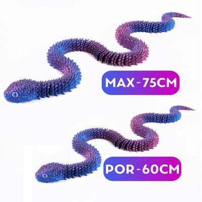3D Printed Decor 夜光彩虹3D打印工艺摆件创意手办蛇汽车摆件