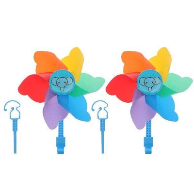 2pcs Colorful Windmill Plastic Toys Decorative Bike Scooter
