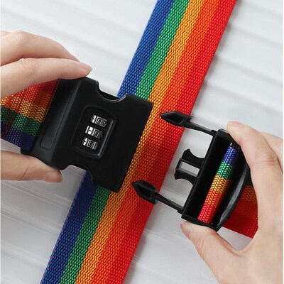 Luggage Strap Cross Belt Packing Travel Suitcase Password Lo