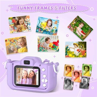 Kids Camera Toys Purple Unicorn for Girls Boys Gift Childre