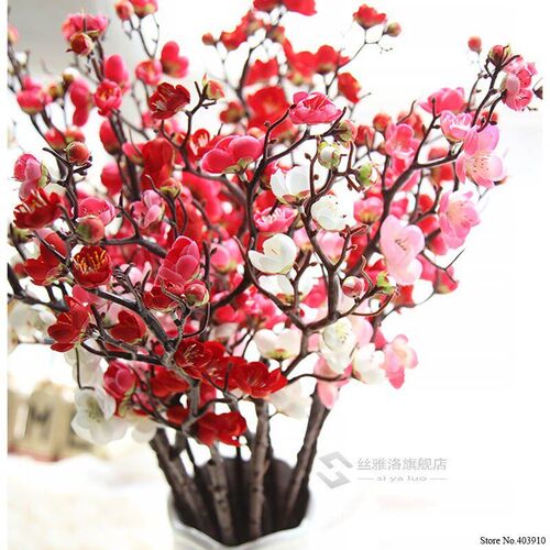 Plum Cherry blossoms Artificial Silk flowers flores Sakura t