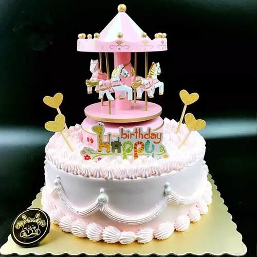 Carousel Music Box Home Decor Christmas Gift Plastic Horse R