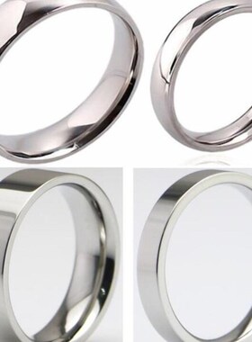 100x Polish 4mm 6mm Mix Classtic Stainless Steel Wedding Ban