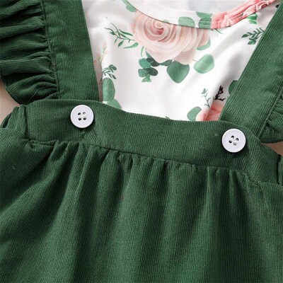 0-12Months Newborn Baby Girl 3PCS Clothes Set Floral Long Sl