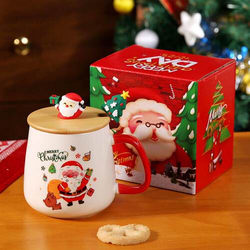 Santa Claus Christmas Tree Ceramic Mug Christmas Gift