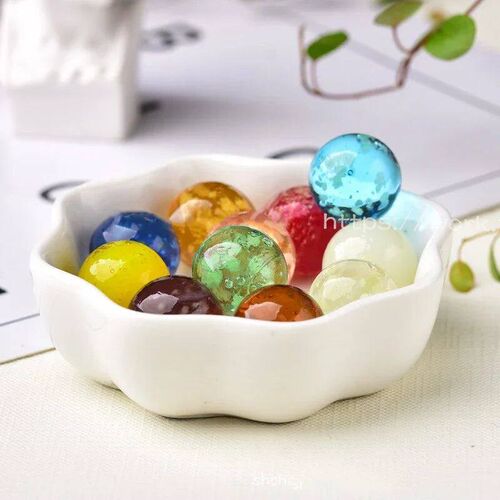 5Pcs Children Toys Luminous Glass Ball 16mm Cream Console Ga