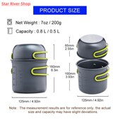 Camping Set Tableware Cookware Foldable Kit Outdoor