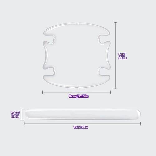 8pc Car Door Handle Bowl Scratch Protective Stickers Univers