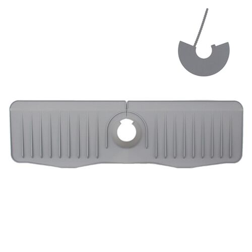 Silicone Faucet Drain Pad Home Bathroom Kitchen Sink Long Fa