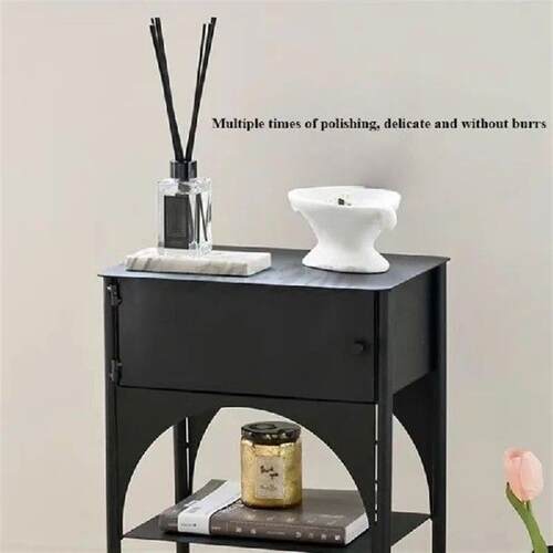 Ins Light Luxury Sofa Edge Black Narrow Edge Cabinet Small