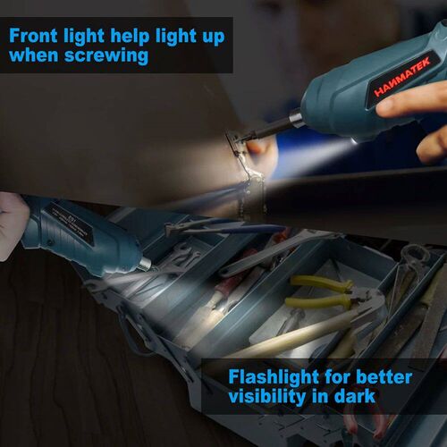 Hanmatek Electric Screwdriver Rechargeable Set LED Lighting