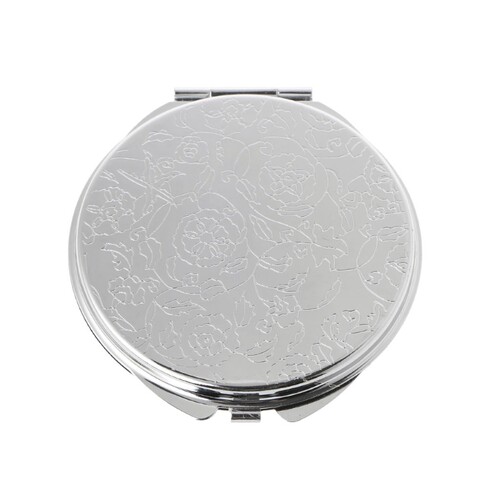 Portable Women Stainless Steel Makeup Mirror Hand Pocket Fol