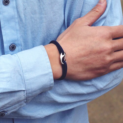 New Adjustable 3mm Thin Cord Bracelet Homme Double Layer