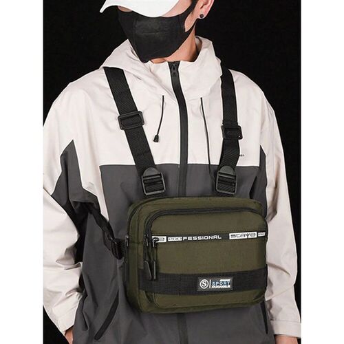 Men Molle Shoulder Vest Bags Adjustable Oxford Daily Messeng