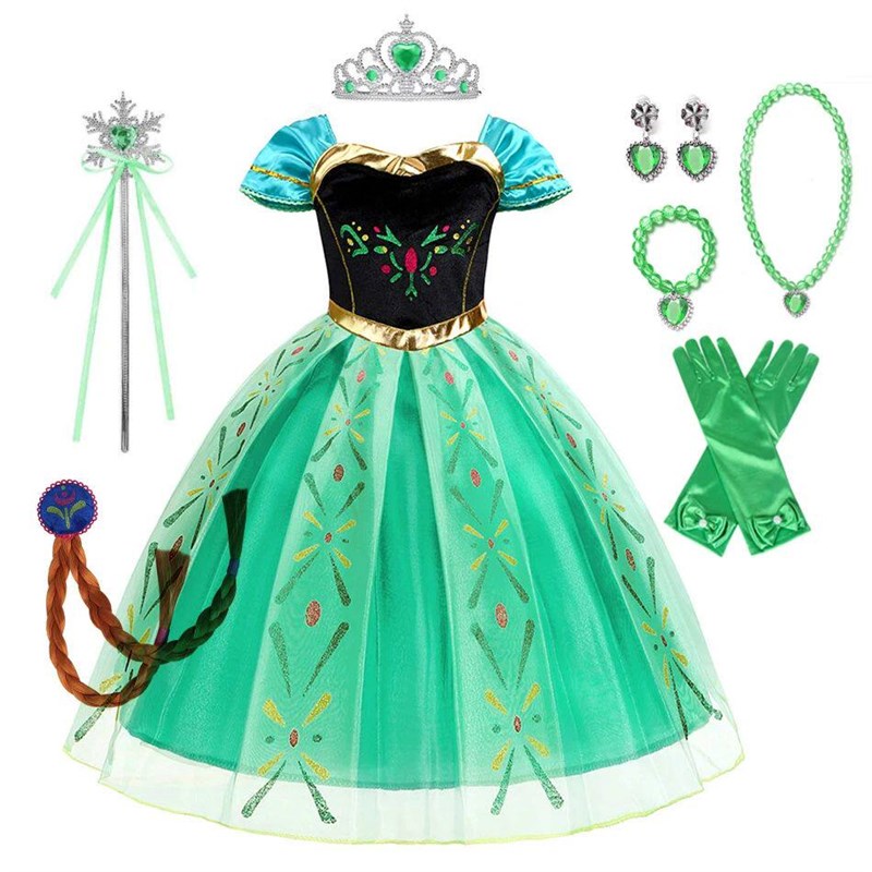 Anna Dresses Kids Summer Clothes Children Princess Dress Gir图片
