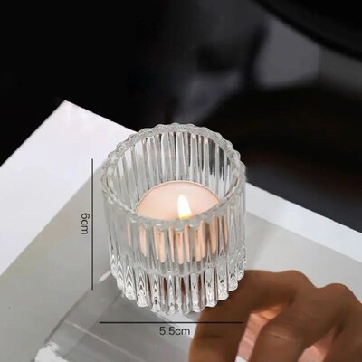 Colorful Glass Candle Holder Pillar Candles Holder For Home