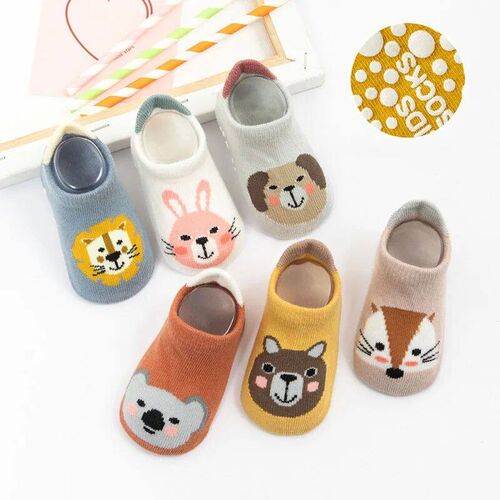 Winter Spring Anti Slip Baby Socks Cute Cartoon Animal Lette
