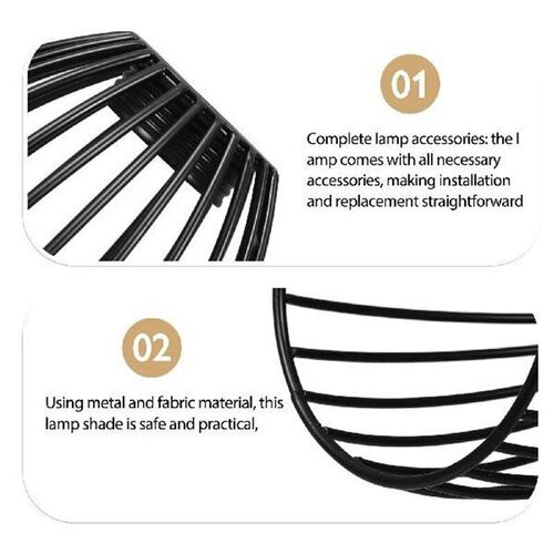 Nordic modern Wrought Iron Bird Cage Lampshade Retro Table
