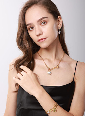 Trend Stainless Steel Multilayer Necklace Thicken Heart