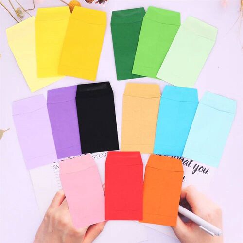 100ps 6x9m Kraft Paper Bag Cute  Pink Blue Envelope Gift Wra