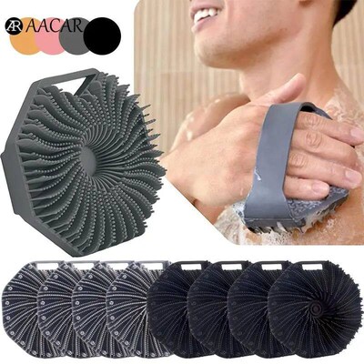 1/4Pcs Silicone Body Scrubber Round Bath Shower Brush Multi-