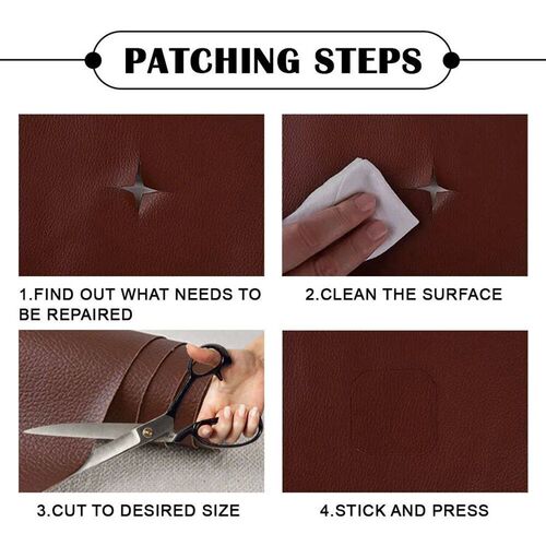 Self-Adhesive Leather Repair Patch Sofa Black PU Leather er