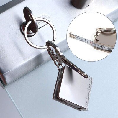 Stainless Steel Tape Measure Keychain 金属卷尺钥匙扣便携实用