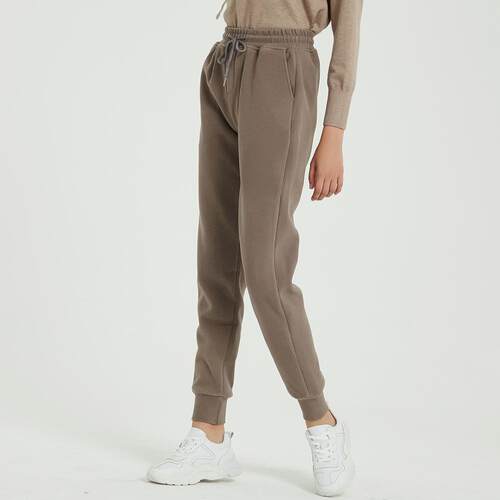 Wixra Women Casual Velvet Pants Winter Ladys Thick Wool Pan