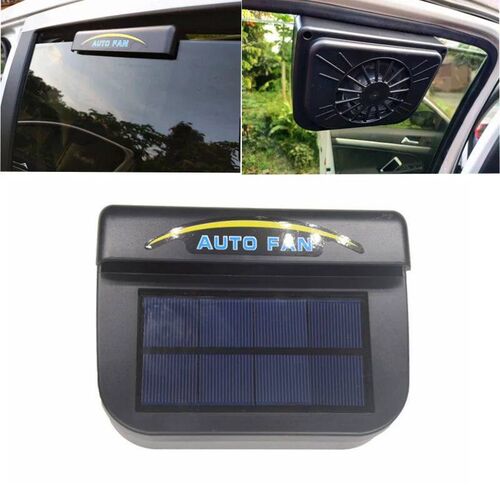 Auto Solar Powered Fan Portable Window Windshield Cooler Ene