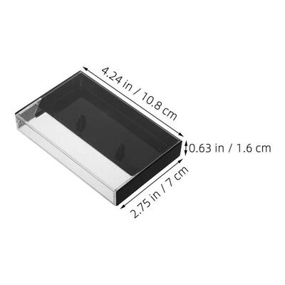 5Pcs Compact Vintage Cassette Tape Box Clear Plastic Storage