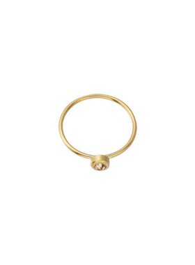 New Stainless steel ring with birthstone simple personalized