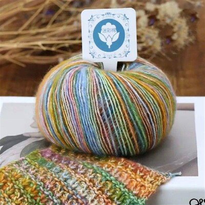 Super Soft Knitting Wool Yarn Multicolored Medium Thick