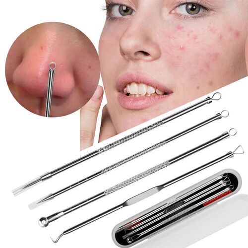 4Pcs Blackhead cne Remover Set Beauty Skn Care Pore Cleaner