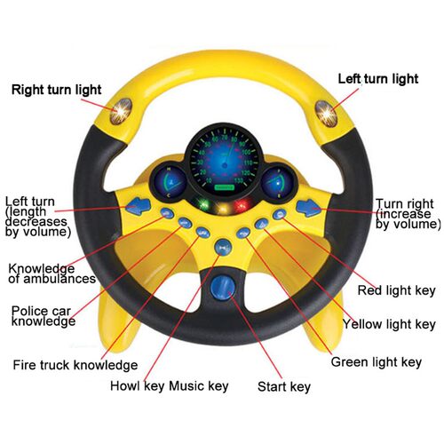 Toy car Wheel Kids Baby Interactive toys Children Steering