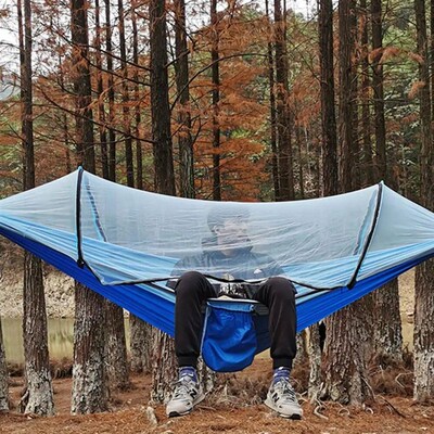 1-2 Person Portable Outdoor Camping Hammock with Mosquito Ne