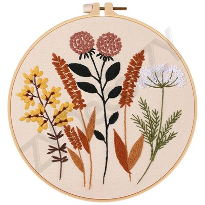 Skill Hand Sewing Cross Stitch Embroidery Kits Hoop Frame Ri