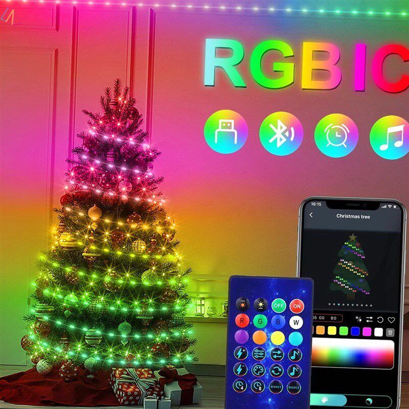 Christmas LED String Fairy Lights Dreamcolor Decor Garland - 实物图