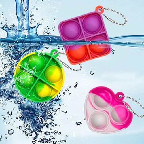 30PCS Pop Fidget Toys Mini Pop Keycha Toddler Toys Fidgets P