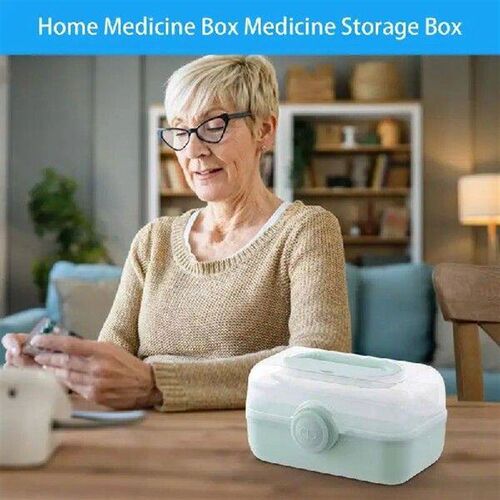 Portable Medicine Box Clear Pills Container Multifunctional