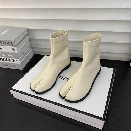 Womens Boots Autumn Shoes Flat Heel Zipper Boots-Women Luxu