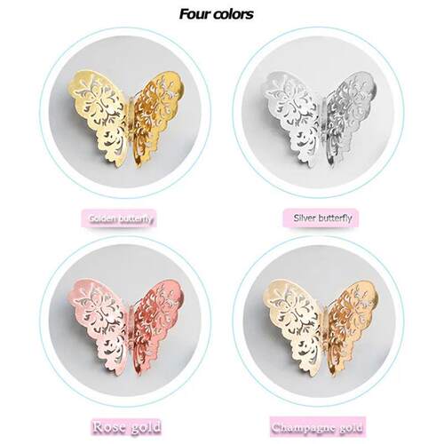 12Pcs/Set Hollow 3D Butterfly Wall ers For Wedding Decoratio