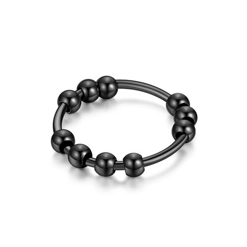 New Stainless Steel Beads Anxiety Rings Stress Relief Fidget