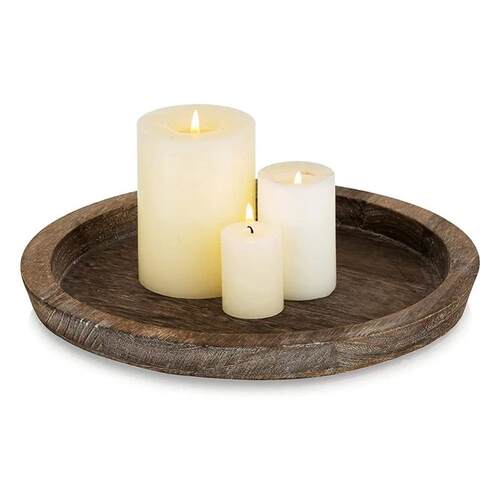 Wooden Tray Fruit Storage Trays Candle Holder Multi-purpose