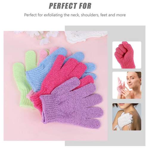 10Pcs Exfoliating Shower Scrub Bath Loofah Glove Kids Gloves