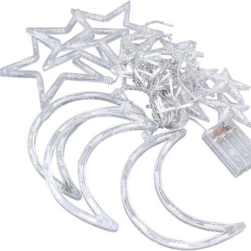 Solar Powered Star And Moon Curtain Lights Outdoor Camping L