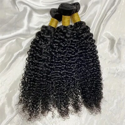 Mongolian Kinky Curly Human Hair Bundles Natural Jerry Curl