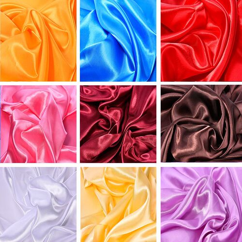 50cmX150cm 22 Color Soft Satin Fabric Wedding Party Decorati