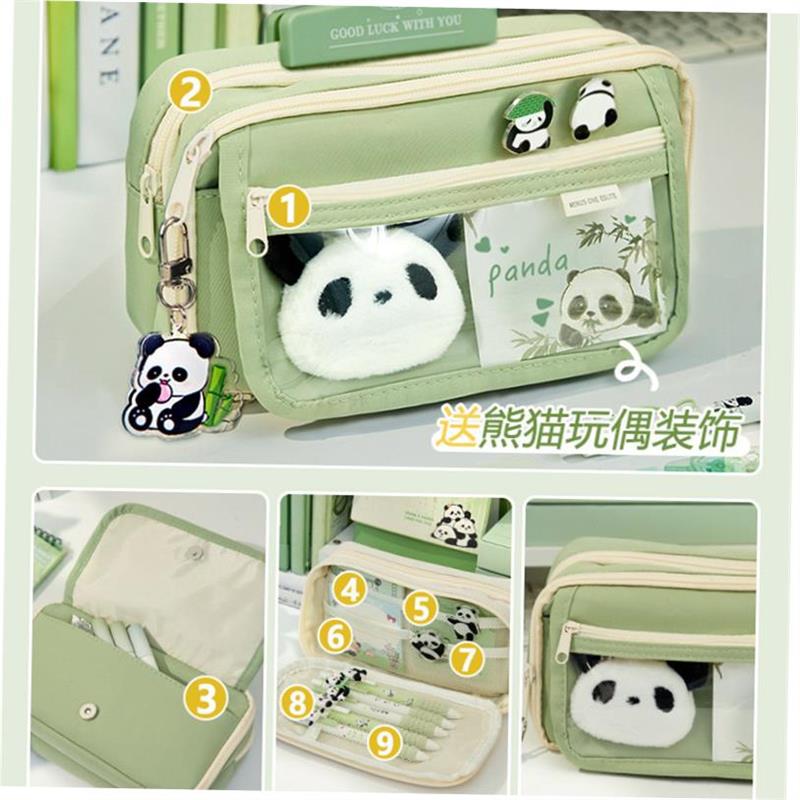Large Capacity Pencil Case Kawaii Canvas Pencilcase School图片