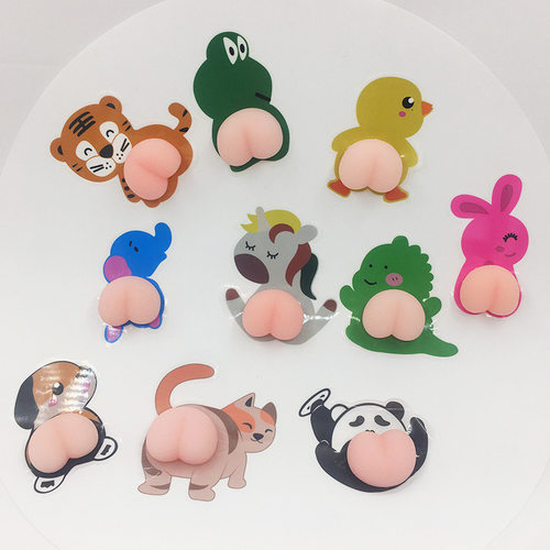 Creative Cartoon Peach Butt Squishy Squeeze Fidget Toys Mult
